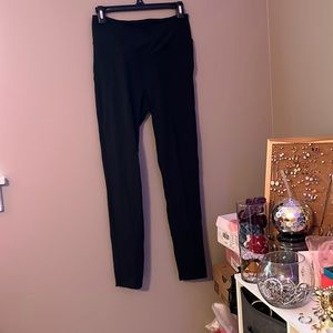 PINK size M black leggings crossover waist